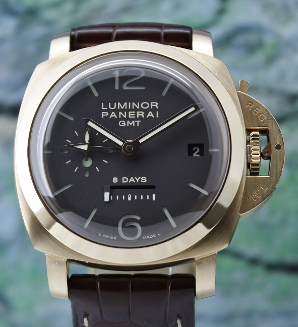 (image for) A Panerai 18K Rose Gold Pam 289 "J" Series 8 Days GMT Function / "Dot Dial"